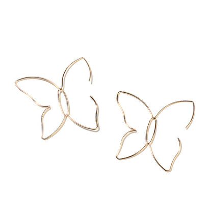 1 Pair Simple Style Classic Style Butterfly Plating Copper K Gold Plated Ear Studs