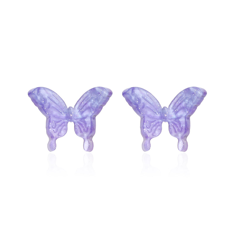 1 Pair Simple Style Classic Style Butterfly Plating Copper K Gold Plated Ear Studs