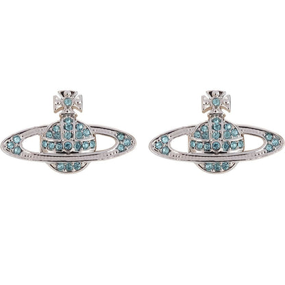 Fashion Universe Planet Alloy Inlay Rhinestones Women's Drop Earrings 1 Pair