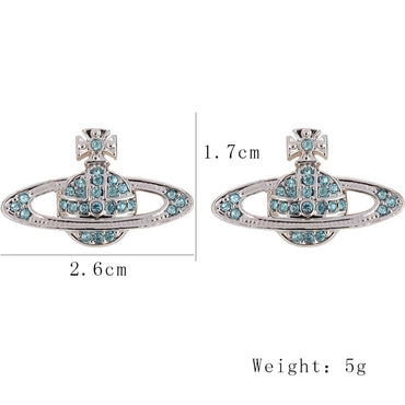 Fashion Universe Planet Alloy Inlay Rhinestones Women's Drop Earrings 1 Pair