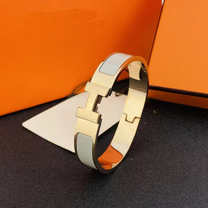 Simple Style Commute Letter Titanium Steel Bangle