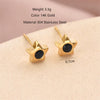 1 Pair Cute Sweet Pentagram Plating Inlay 304 Stainless Steel Rhinestones 14K Gold Plated Ear Studs