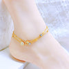 Simple Style Classic Style Heart Shape Titanium Steel Inlay Zircon Women's Anklet