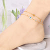 Simple Style Classic Style Heart Shape Titanium Steel Inlay Zircon Women's Anklet