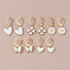 Korean Style Alloy Dripping Oil Butterfly Leaf Children's Earrings