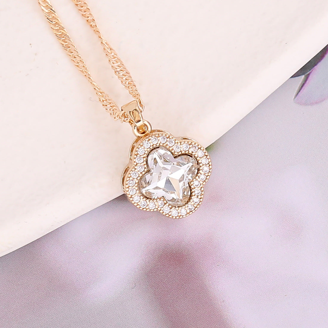 Fashion Flower Alloy Plating Women's Necklace