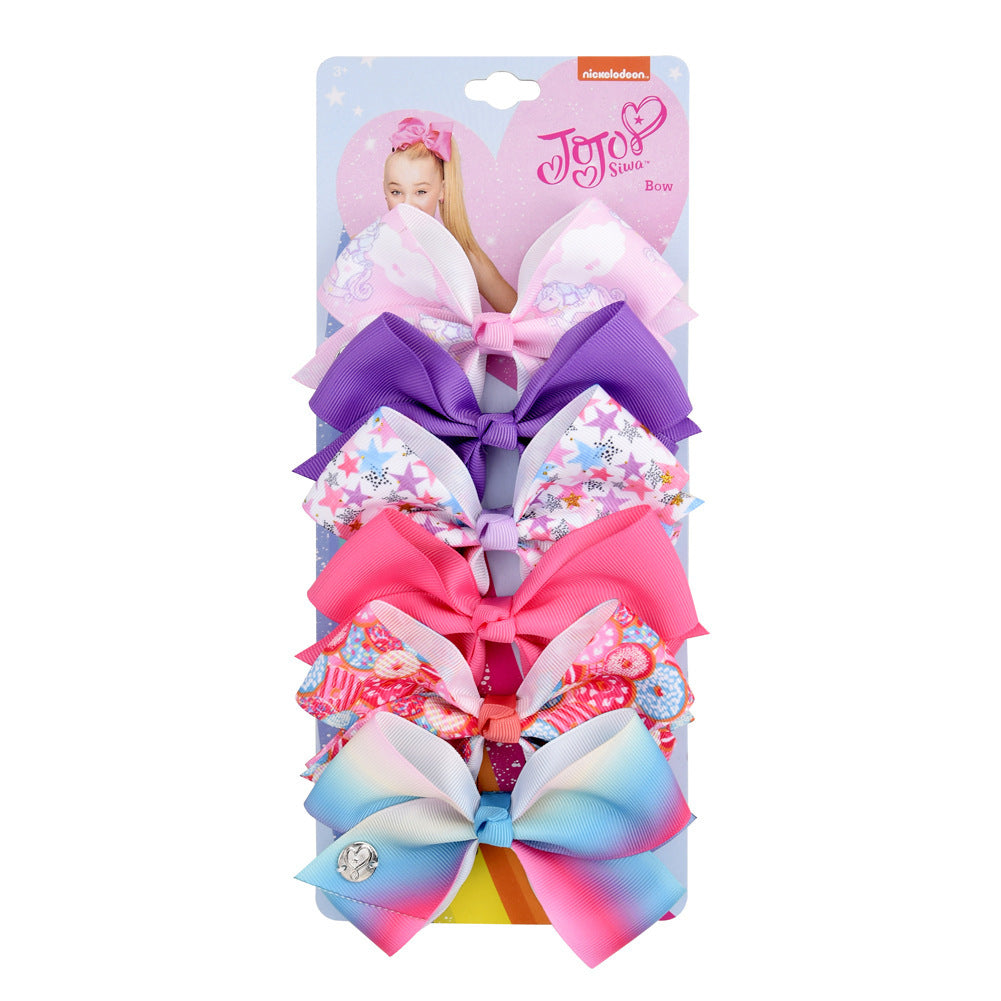 Cute Unicorn Mermaid Bow Hairpin Set