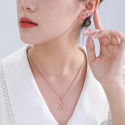 XUPING Simple Style Commute Heart Shape Alloy Copper Alloy Hollow Out Inlay Artificial Gemstones 18K Gold Plated Women's Jewelry Set