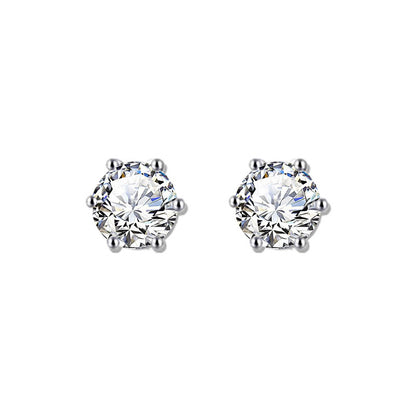 1 Set Fashion Geometric Alloy Plating Inlay Zircon Women's Earrings