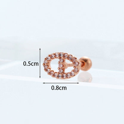 Fashion Copper Zircon Earrings