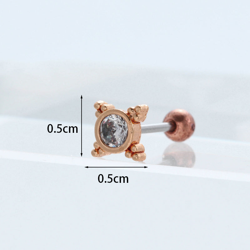 Fashion Copper Zircon Earrings