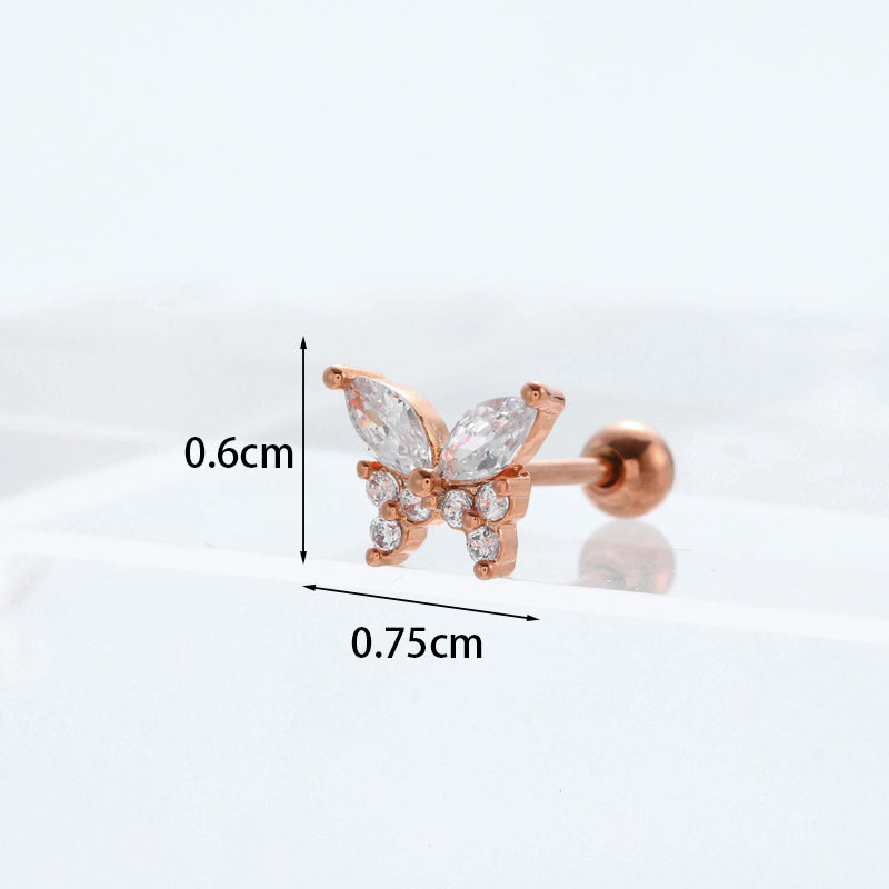 Fashion Copper Zircon Earrings