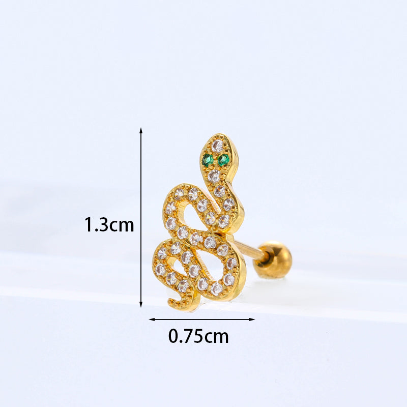 Fashion Copper Zircon Earrings