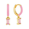 Ins Wind Pink Earrings Love Stars Dripping Oil Earrings Set