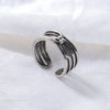 Simple Hollow Ring Set Retro Metal Old Anchor Cross Ring Batch
