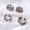 Simple Hollow Ring Set Retro Metal Old Anchor Cross Ring Batch