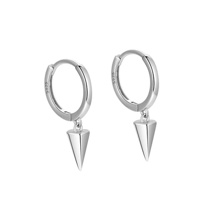 1 Piece Modern Style Simple Style Classic Style Water Droplets Heart Shape Inlay Sterling Silver Zircon Drop Earrings