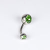 1 Piece Belly Rings Simple Style Color Block Stainless Steel Polishing Inlay Diamond Belly Rings