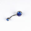 1 Piece Belly Rings Simple Style Color Block Stainless Steel Polishing Inlay Diamond Belly Rings