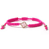 Sweet Four Leaf Clover Alloy Drawstring Knitting Crystal Women's Bracelets