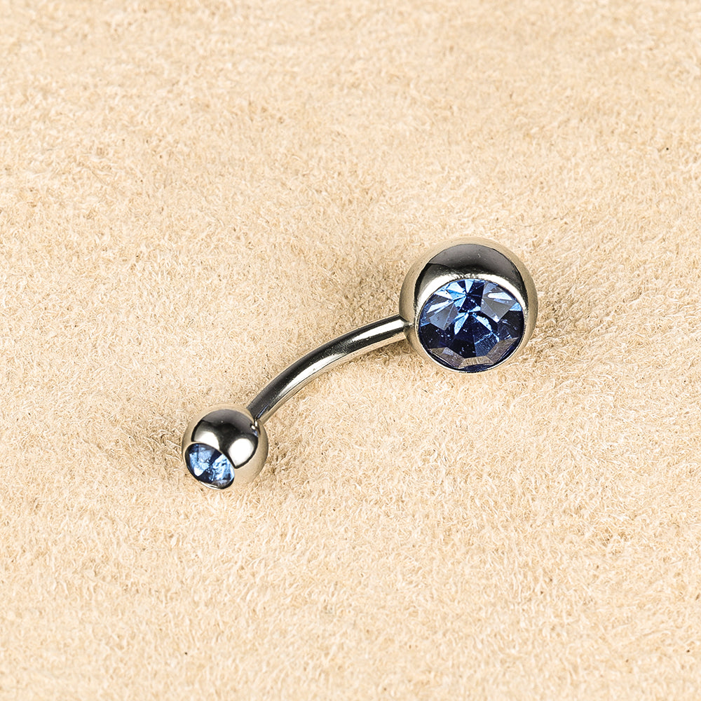 1 Piece Belly Rings Simple Style Color Block Stainless Steel Polishing Inlay Diamond Belly Rings