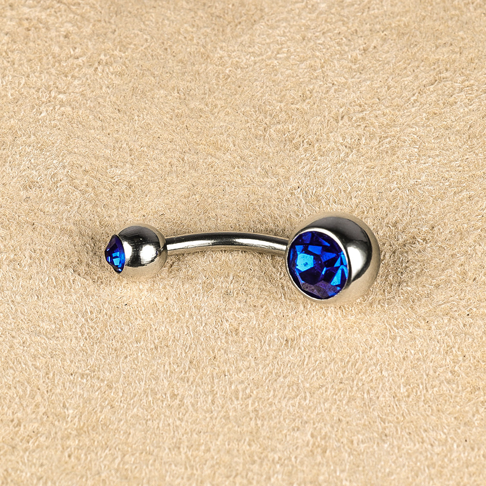 1 Piece Belly Rings Simple Style Color Block Stainless Steel Polishing Inlay Diamond Belly Rings