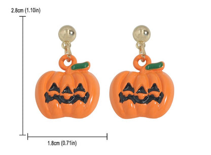 Fashion Pumpkin Skull Alloy Enamel Women's Drop Earrings 1 Pair