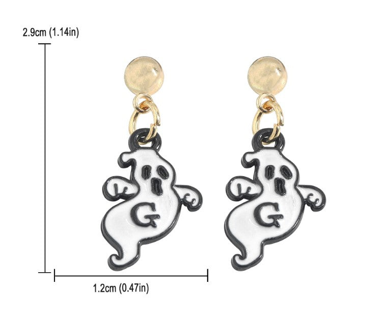 Fashion Pumpkin Skull Alloy Enamel Women's Drop Earrings 1 Pair