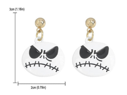 Fashion Pumpkin Skull Alloy Enamel Women's Drop Earrings 1 Pair