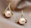 Fashion Triangle Heart Shape Bow Knot Alloy Plating Inlay Rhinestones Pearl Women's Earrings 1 Pair