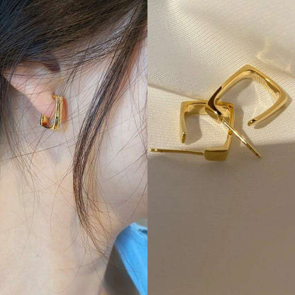 Elegant Geometric Bow Knot Imitation Pearl Alloy Inlay Rhinestones Women's Earrings 1 Pair