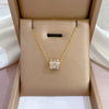 Simple Style Geometric Gourd Titanium Steel Plating Rhinestones Pendant Necklace