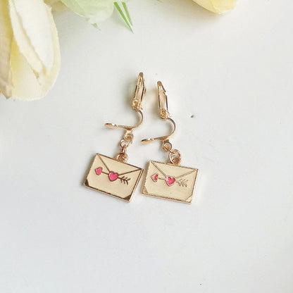 Cute Cartoon Alloy Plating Women's Earrings 1 Pair