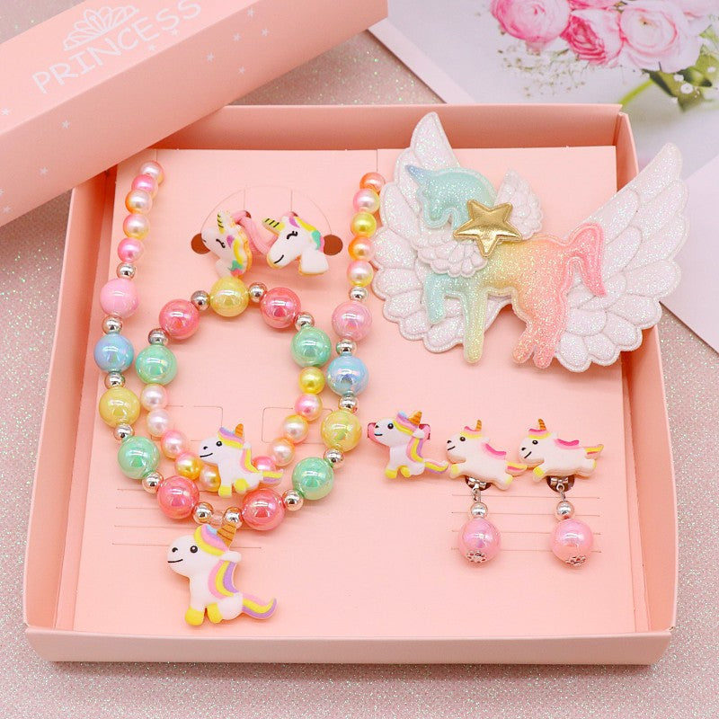 Cute Cartoon Resin Beaded Kid's Necklace