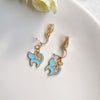 Cute Cartoon Alloy Plating Women's Earrings 1 Pair