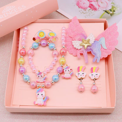 Cute Cartoon Resin Beaded Kid's Necklace