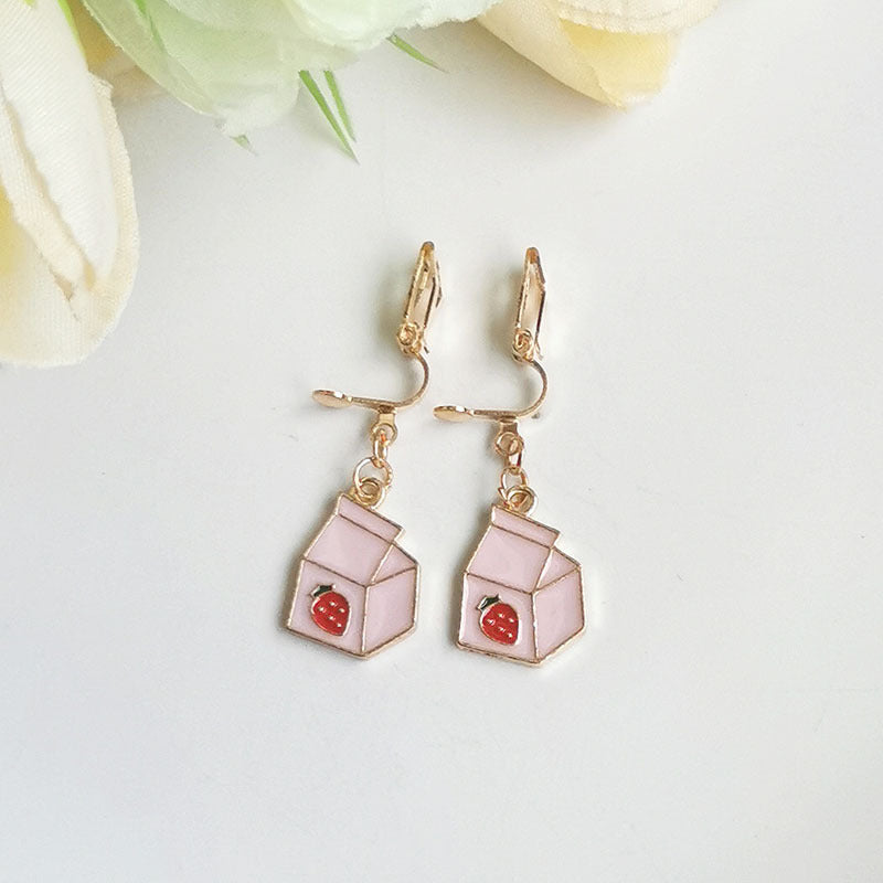 Cute Cartoon Alloy Plating Women's Earrings 1 Pair