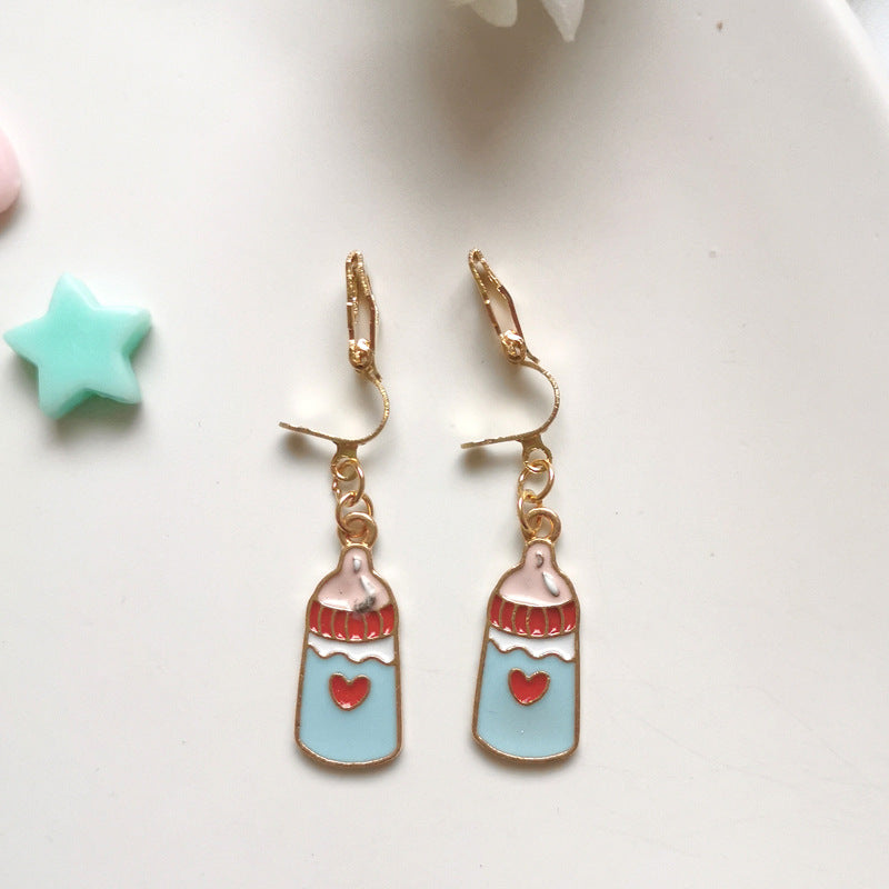 Cute Cartoon Alloy Plating Women's Earrings 1 Pair