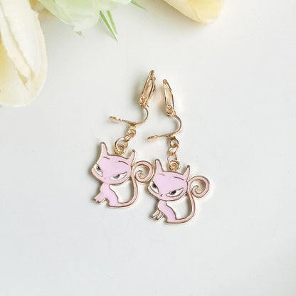 Cute Cartoon Alloy Plating Women's Earrings 1 Pair