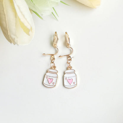 Cute Cartoon Alloy Plating Women's Earrings 1 Pair