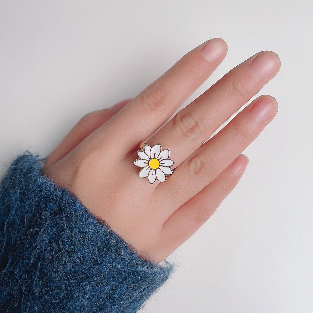 Cute Ice Cream Flower Butterfly Alloy Enamel Kid's Open Ring