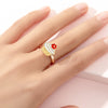 Cute Ice Cream Flower Butterfly Alloy Enamel Kid's Open Ring