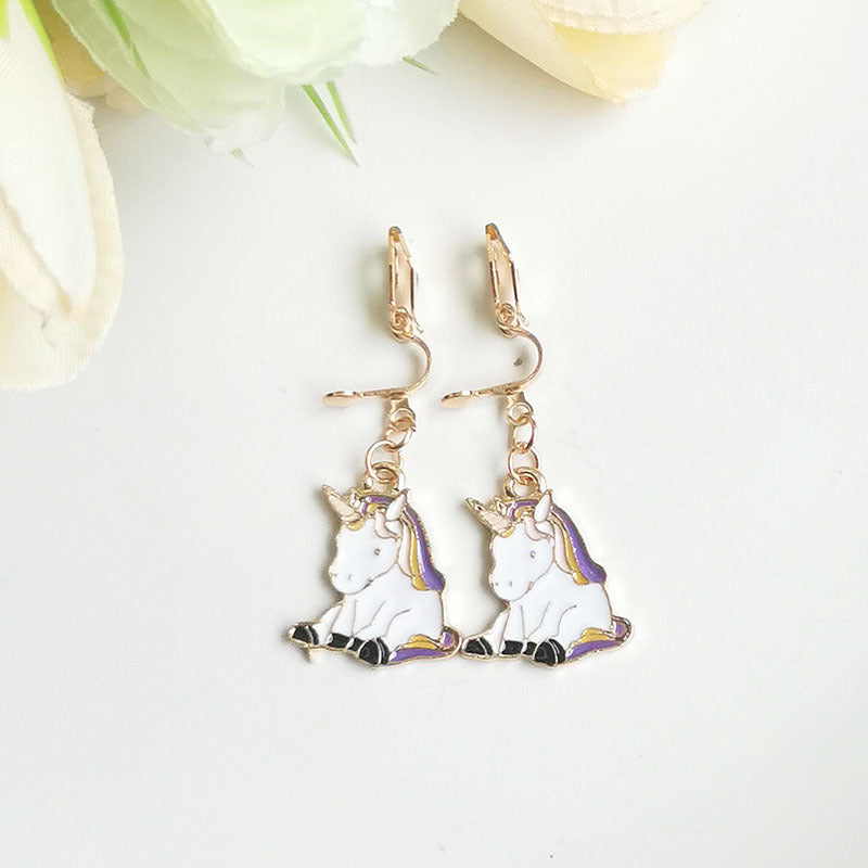 Cute Cartoon Alloy Plating Women's Earrings 1 Pair