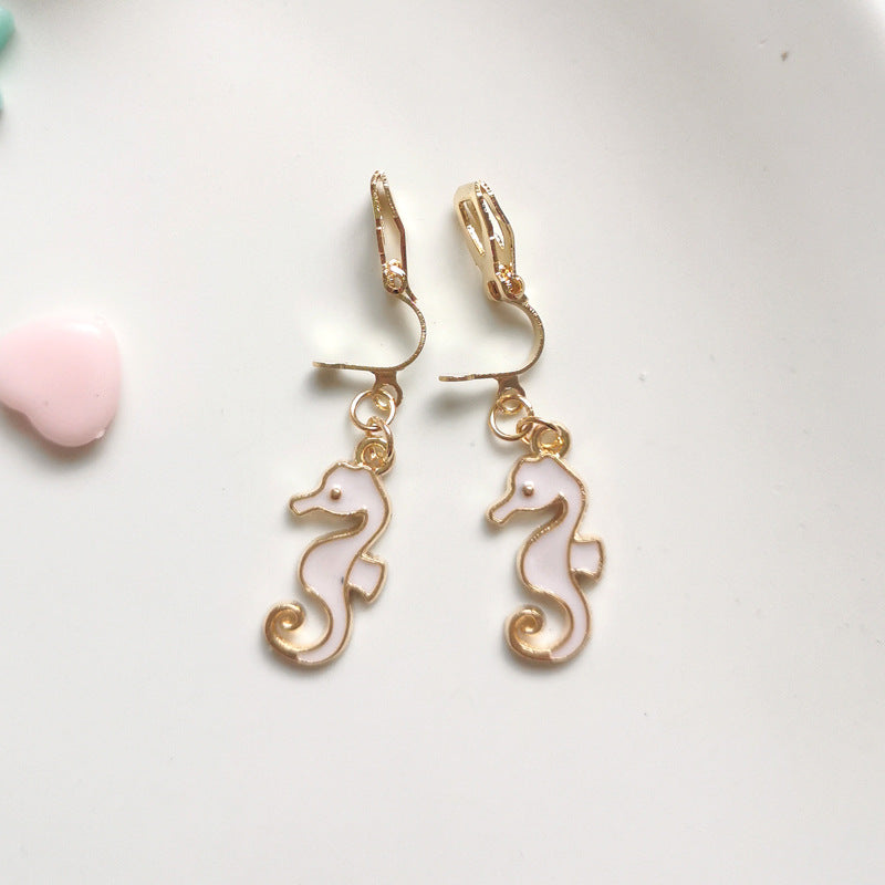 Cute Cartoon Alloy Plating Women's Earrings 1 Pair