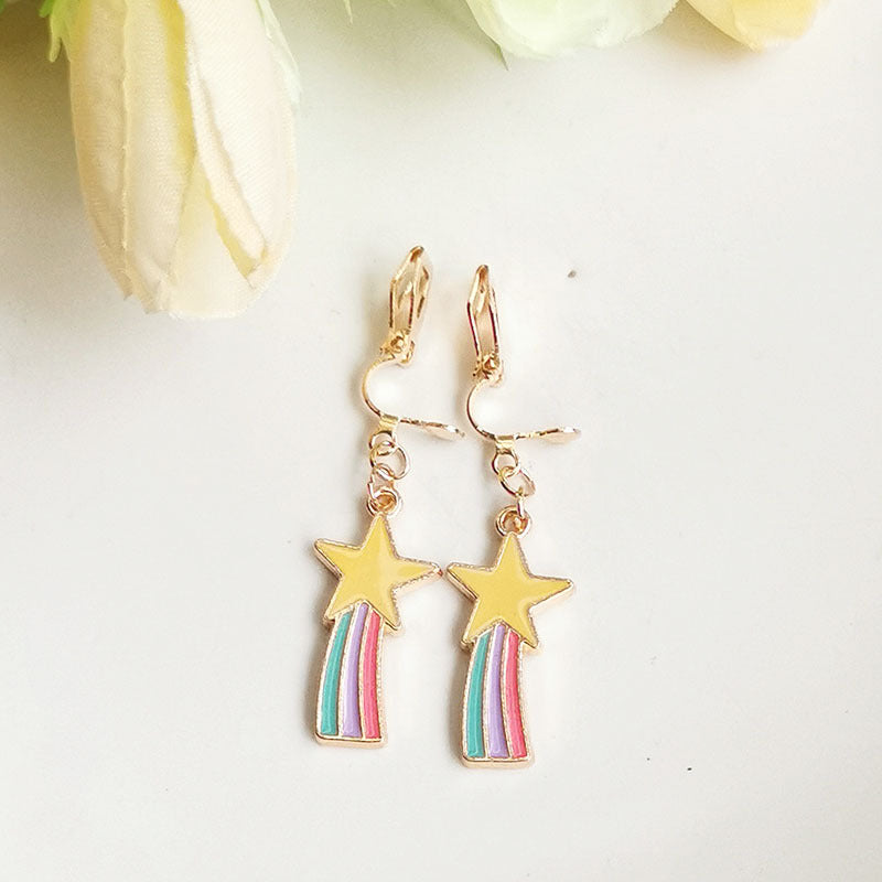 Cute Cartoon Alloy Plating Women's Earrings 1 Pair