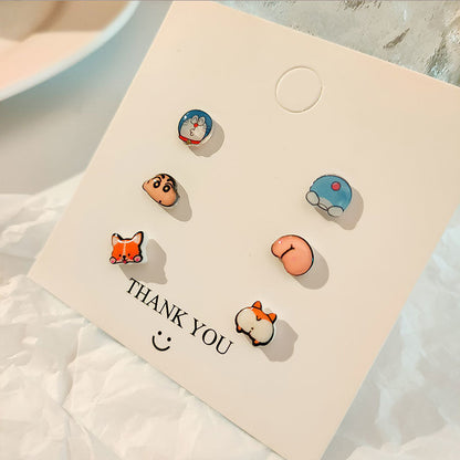 Cartoon Style Cartoon Character Plastic Resin Epoxy Women's Earrings