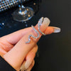 Casual Snake Copper Inlay Artificial Gemstones Open Ring