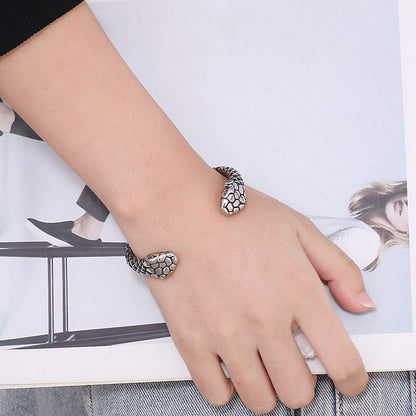 1 Piece Hip-hop Animal Snake Stainless Steel Bangle