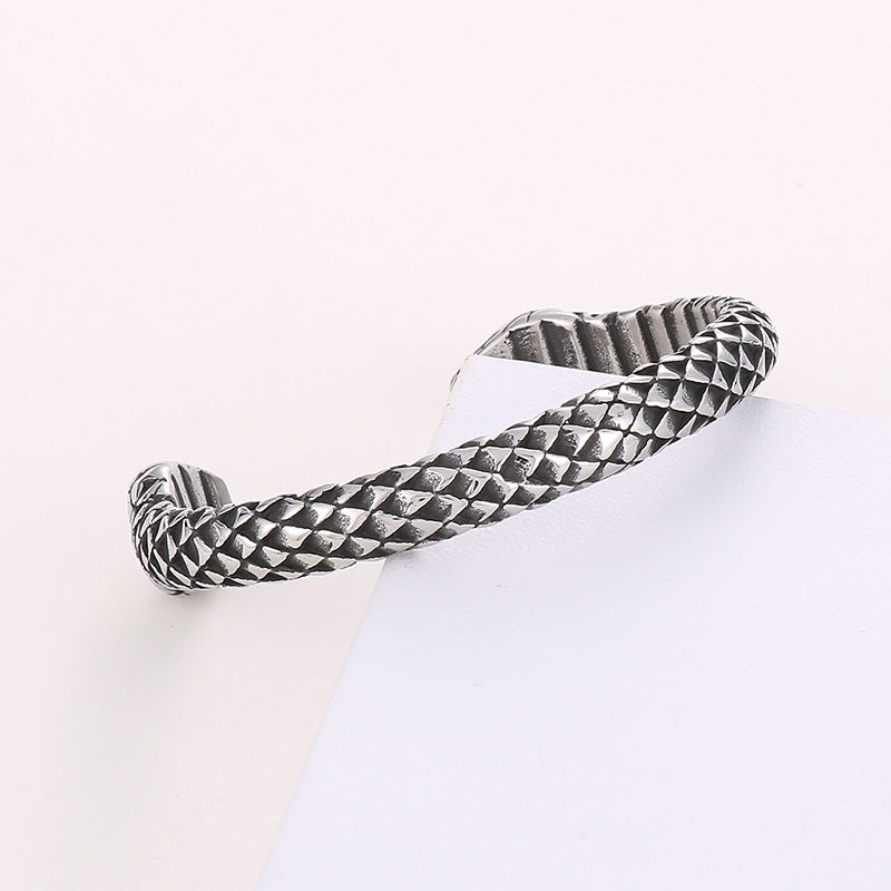 1 Piece Hip-hop Animal Snake Stainless Steel Bangle