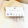 Retro Classic Style Star Smiley Face Butterfly Copper Inlay Zircon Earrings